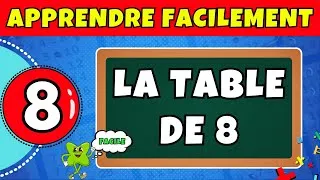 Miniature : Apprendre la TABLE de MULTIPLICATION de 8 Facilement 🤓 CALCUL MENTAL Facile Pour Enfants #tablede8