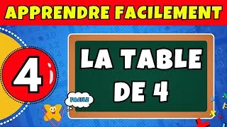 Miniature : Apprendre la TABLE de MULTIPLICATION de 4 Facilement 🤓 CALCUL MENTAL Facile Pour Enfants #tablede4