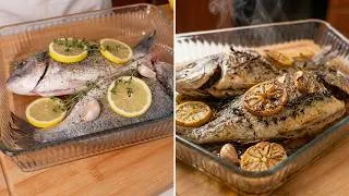 Miniature : Dorade au four à l'ail et au citron 🐟🍋