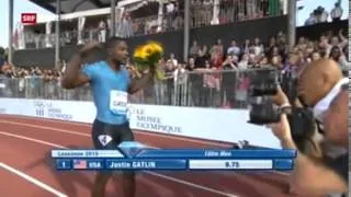 Miniature : 100m M Meeting Lausanne 2015 Justin Gatlin 9.75