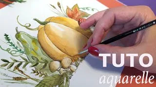 Miniature : Tuto Aquarelle - Peindre une composition d'Automne