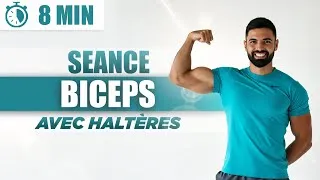 Miniature : Entraînement Biceps 8 Minutes à la Maison avec Haltères | Bras Fermes & Tonifiés