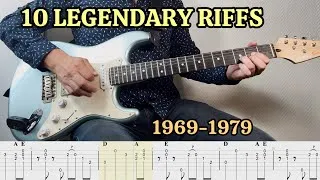 Miniature : 10 Legendary Guitar Riffs from 1969–1979 | Tabs | XVive U45