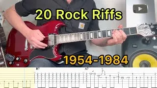 Miniature : 20 Iconic Rock Guitar Riffs 1954-1984 + Tabs