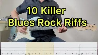 Miniature : 10 Must‑Learn Blues Rock Riffs (Tabs Below!)