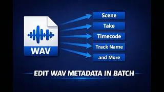 Miniature : Edit WAV Metadata in Batch  : Scene, Take, Track Names (bEXT & iXML) - Wave Copilot