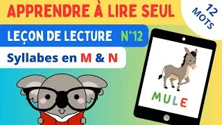 Miniature : 📚 Méthode Montessori | Apprendre à lire seul - Leçon de lecture n°12 : Syllabes en M & N