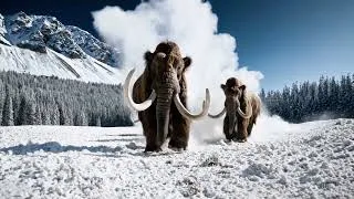 Miniature : Vidéo de Mammouths dans la neige, généré par SORA (IA)