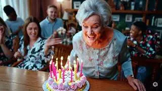 Miniature : Vidéo de l'anniversaire d'une grand-mère, généré par SORA (IA)