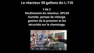 Miniature : Le réacteur 200 litres  au laboratoire 110, unité de production en discontinu.