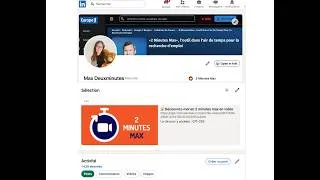 Miniature : Tuto Likedin -  Ajouter votre lien vidéo 2 Minutes Max sur votre profil