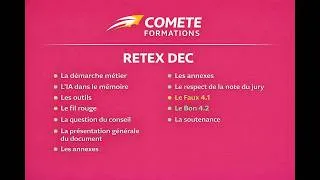 Miniature : RETEX - Préparation du Mémoire de DEC