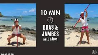 Miniature : 10 MIN AVEC BÂTON : Bras et jambes en mouvement 50+