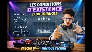 Miniature : (5ème) Conditions d'existence d'un triangle avec de la techno qui fracasse