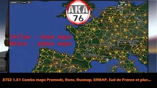 Miniature : -208 ETS2 1.51 Combo Maps Promods 2.71, Project palestine Roex, Rusmap