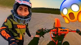 Miniature : Je teste une ktm 125 sx ! (Ça arrache 🚀)