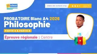 Miniature : Philosophie - PROBATOIRE Blanc 1ère A4 - 2026 - Région du Centre