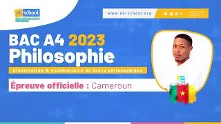 Miniature : Philosophie - BACCALAUREAT A4 Session 2023 - Cameroun