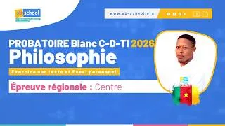 Miniature : Philosophie - PROBATOIRE Blanc 1ère C-D-TI - 2026 - Région du Centre