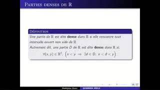 Miniature : Densité dans R