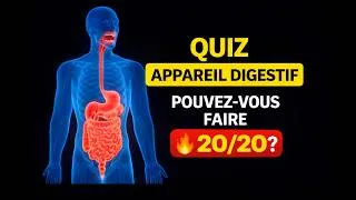 Miniature : Quiz appareil digestif : pouvez-vous obtenir 20/20 ? (anatomie et physiologie) #quizsanté