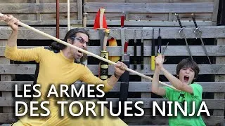 Miniature : TORTUES NINJA LES ARMES - Bâton, Nunchaku, Sabre, Saï - EN VRAI