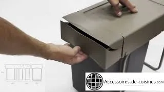Miniature : Poubelle sous évier 20L pour meuble de 300mm : Gain de place & Design