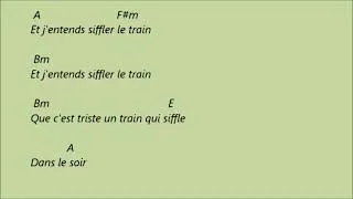 Miniature : Richard Anthony - J'entends siffler le train . Karaoké d accords pour accompagner la chanson .
