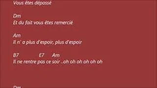 Miniature : Eddy Mitchell - Il ne rentre pas ce soir . Karaoké d accords pour accompagner la chanson .