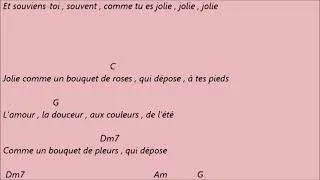 Miniature : Christophe Mae - Bouquet de rose . Karaoké d accords pour accompagner la chanson a la guitare .