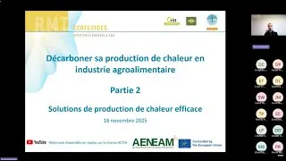 Miniature : Webinaire RMT Actia Écofluides - Décarboner la chaleur en IAA - 2. Solutions efficacité énergétique