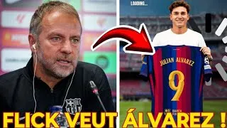 Miniature : 🚨🚨 JULIÁN ÁLVAREZ : HANSI FLICK DEMANDE UNE DERNIÈRE TENTATIVE AU BARÇA