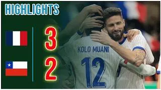 Miniature : Victoire  3-2 : France vs Chili (26/03/2024) – Résumé complet & Tous les Buts et Temps Forts