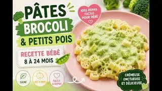 Miniature : Recette bébé 8-24 mois : pâtes crémeuses au brocoli et petits pois