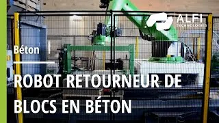 Miniature : Robot retourneur de blocs béton