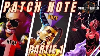 Miniature : Le premier PATCH NOTE de SF6 vient de sortir...Et c'est le MIEN ! - Partie 1