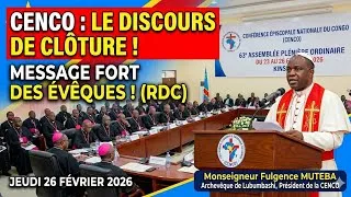 Miniature : CENCO : LE DISCOURS DE CLÔTURE ! Message fort des évêques ! (RDC)