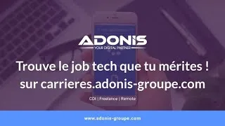 Miniature : ADONIS : TROUVE LE JOB TECH QUE TU MÉRITES !