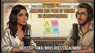 Miniature : Épisode 16 – Analyse des Pubs et Besoin de Structuration – Objectif 10k/mois Localnord