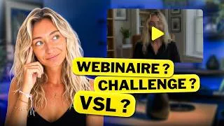 Miniature : VSL, Webinaire, Challenge : Lequel choisir pour vendre ton infoproduit en 2026 ?