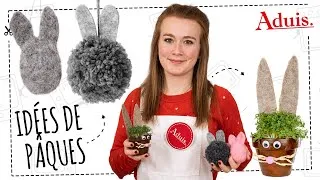 Miniature : DIY - 3 idées de décorations de Pâques | feutrer un lapin | Lapin Pompon | Lapin cresson