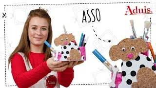 Miniature : Organisateur de bureau DIY – Instructions pour la réalisation – Chien «Asso»