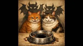 Miniature : LA GAMELLE VIDE, ou la Double Possession 🐱🔥Fable baroque & slam félin | L'Oreille du Psy