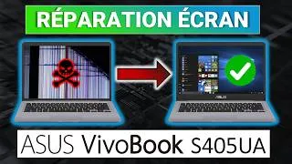Miniature : Tuto: Changer l'écran du PC portable Asus Vivobook S405UA-EB722T Réparation / Remplacement écran
