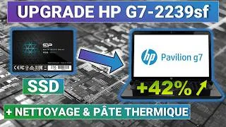 Miniature : Tuto upgrade PC portable HP G7-2239sf, ajout SSD, démontage, nettoyage et changement pâte thermique