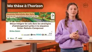 Miniature : Ma thèse à l'horizon | Sirine Guiot : Mieux intégrer les sols dans les stratégies d'aménagement