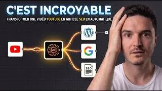 Miniature : Comment transformer une VIDÉO YOUTUBE en Article SEO (en Automatique) ?