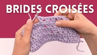 Miniature : ✅ Brides croisées au crochet, point facile avec diagramme pour modèle d'écharpe, tutoriel débutant