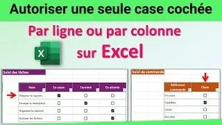 Miniature : Excel 365 : Autoriser une seule case cochée par ligne ou colonne (astuce rapide)
