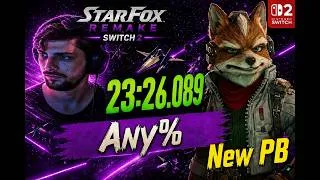 Miniature : Speedrun Star Fox Remake Switch 2 Any% standard NEW PB 23:26.089